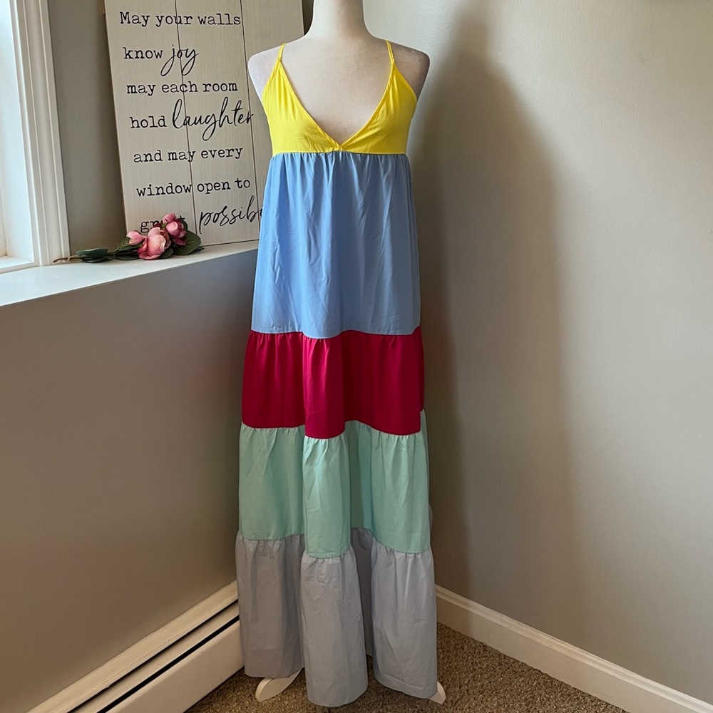 Made With ❤️ Cami Colorblock Maxi Dress